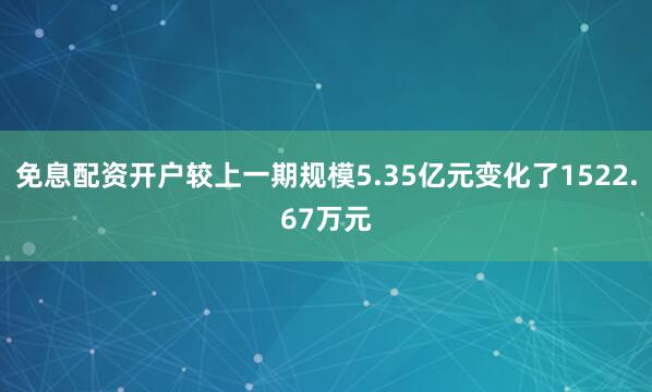 免息配资开户较上一期规模5.35亿元变化了1522.67万元