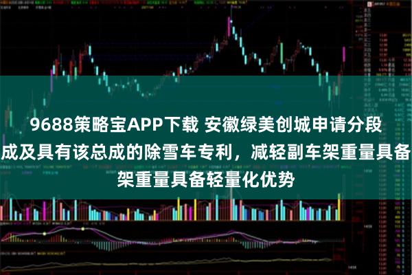 9688策略宝APP下载 安徽绿美创城申请分段式副车架总成及具有该总成的除雪车专利，减轻副车架重量具备轻量化优势